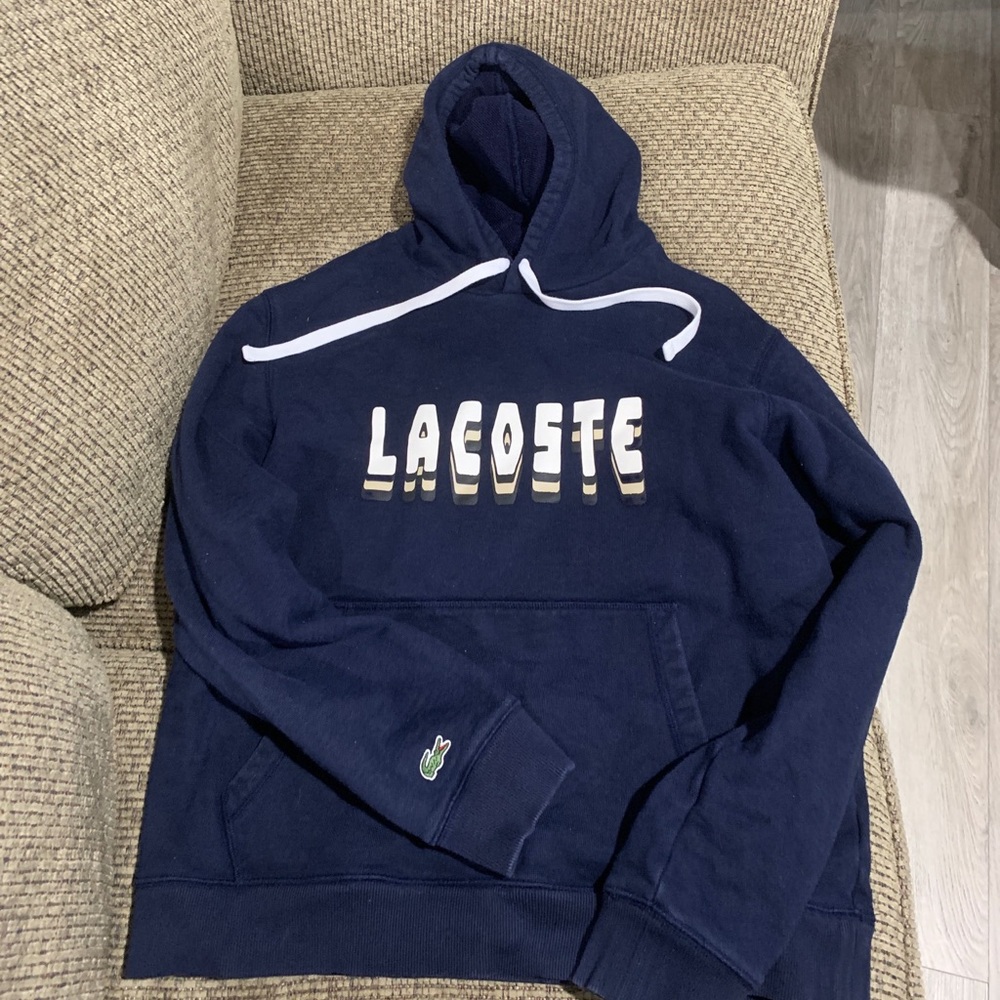 Lacoste 3D logo hoodie. Size:L. Condition: Great